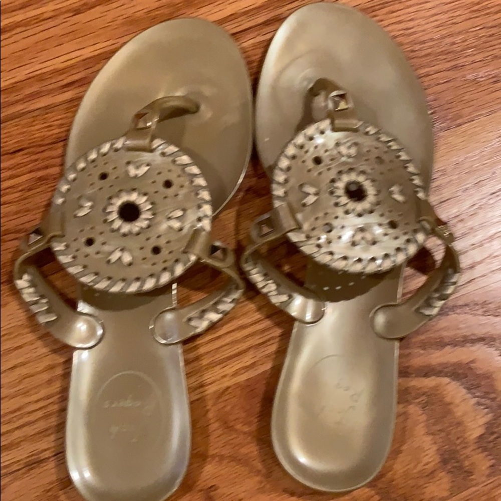 Jack Rogers Gold jelly sandals